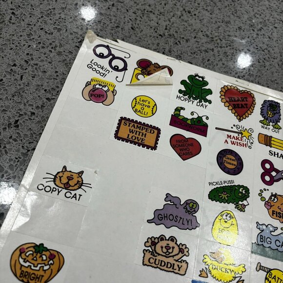2 Sheets Vintage Wacky Stickers 1980s Teacher Crafting Retro - Picture 6 of 10